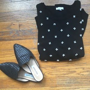 Black sweater with pearl detailing